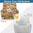 thumbnail image 4 of Kuiaobaty Chicken Pumpkin Print Recliner Chair Cover Large Fall Sunflower Breathable Reclining Sofa Sipcover Durable Recliner Couch Cover Stretch Reclining Slipcover with Pocket for Pets, 4 of 8