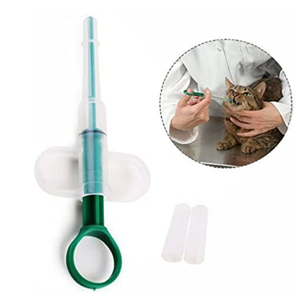 Qianli Cat Pill Dispenser Cat Pill Dispenser with Safety Soft Tip Reusable Plastic Pet Medicine