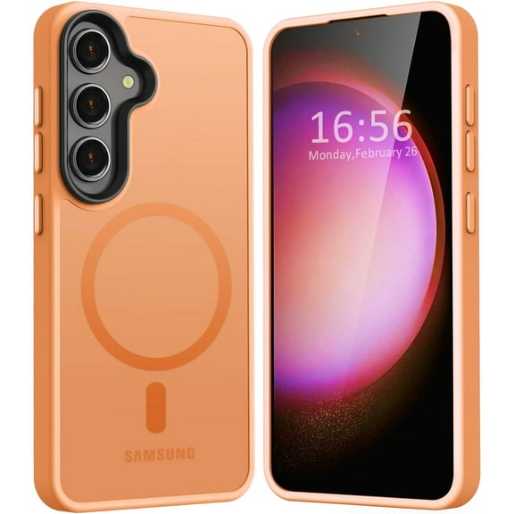 Shade Series Hybrid Case with MagSafe Magnetic Ring for Samsung Galaxy S24 - Orange