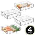 mDesign Stackable Kitchen Storage Containers with Pull-Out Organizing ...