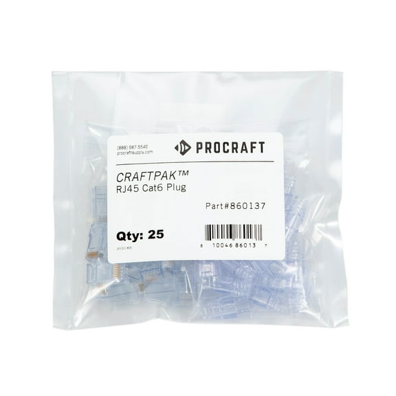 RJ45 Cat6 Plug Assy (25pk)