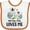 White and Orange, variant on Inktastic Zebra My Paw Paw Loves Me Boys or Girls Baby Bib