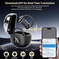 thumbnail image 2 of AI Language Translation Earbuds, Bluetooth 5.4 Headphones 144 Languages & Accents, OWS 3-in-1Touch Screen Real-Time Earphones Fit iOS and Android Ideal for Travel Business Learning (gold&Translation), 2 of 10