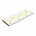 thumbnail image 1 of Nursery Bench Pad, Pattern with Happy Pastel Stars, HR Foam Cushion with Decorative Fabric Cover, 45" x 15" x 2", White Multicolor, by Ambesonne, 1 of 3