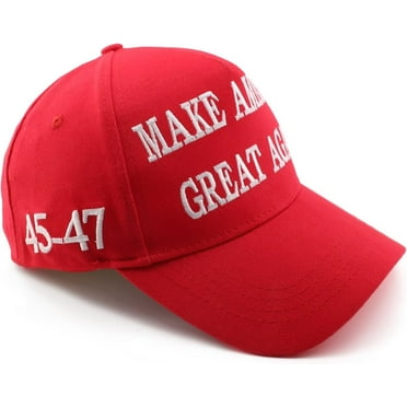 MAGA 2024 Red Adjustable Cap - USA Flag Embroidered Hat - 1pc