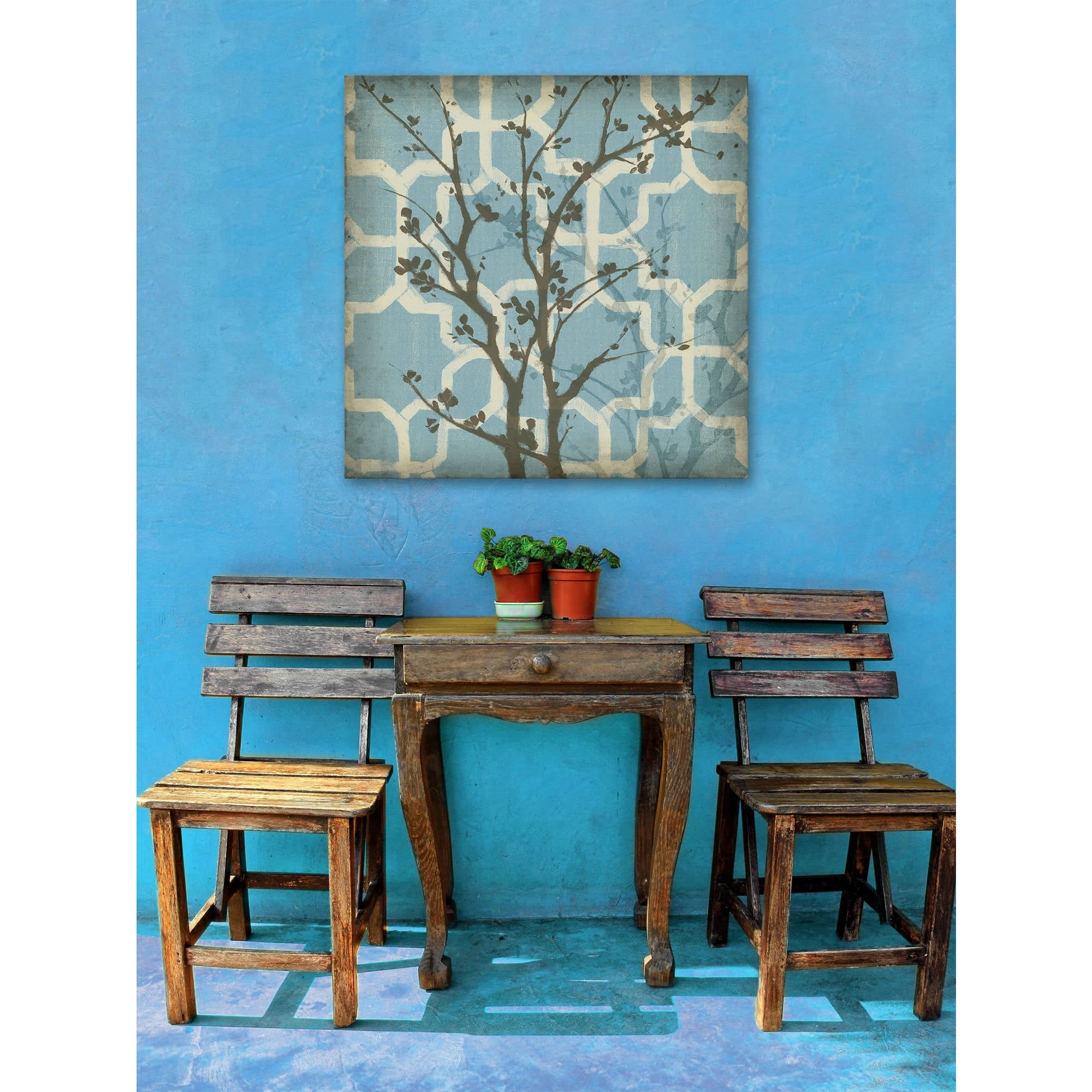 Marmont Hill "Silhouette & Pattern I" Painting Print on Wrapped Canvas
