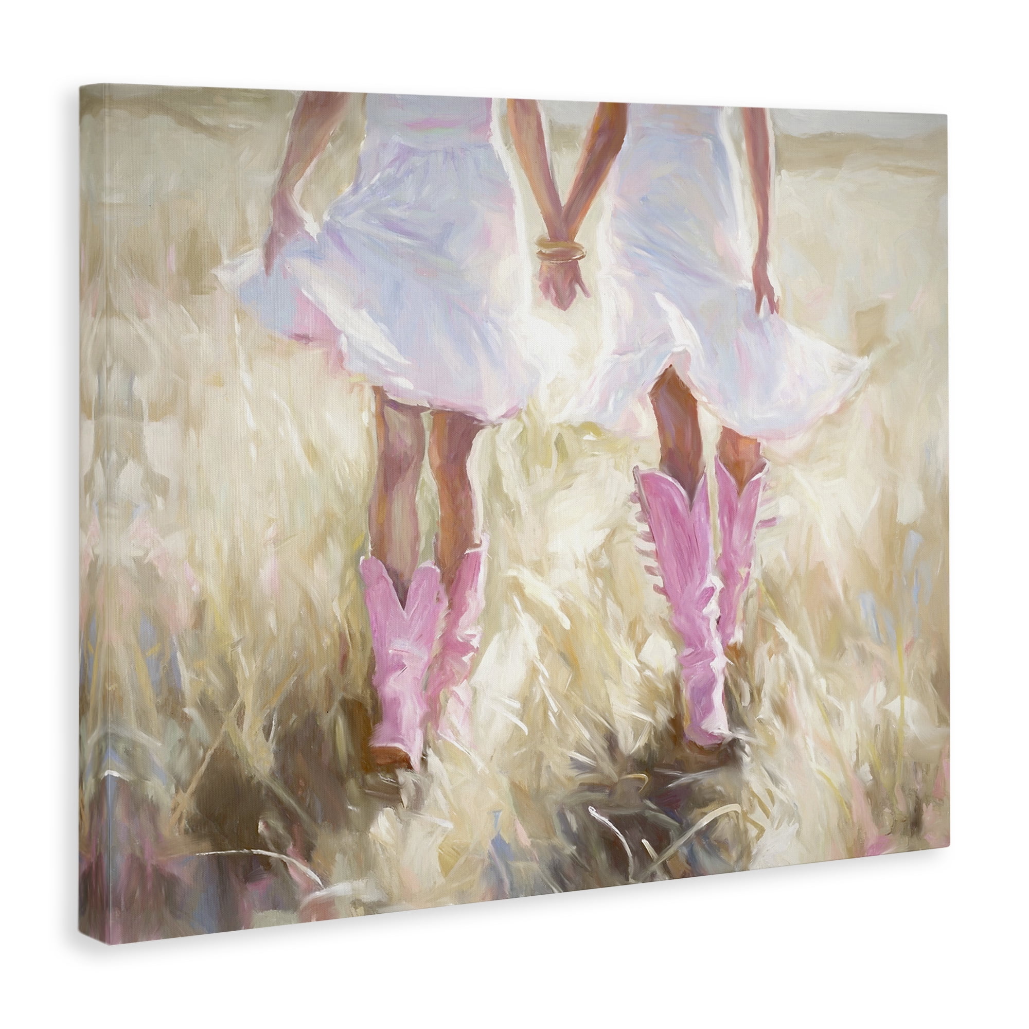 Stupell Industries Cowgirl Best Friends Novelty Painting Gallery Wrapped Canvas Art Print Wall Art, 40 x 30