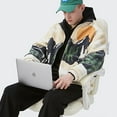 thumbnail image 3 of Niepce Inc Streetwear Jungle Graphic Jacket Men Winter Cotton Zipper Parka Coat（Wear on both sides）, 3 of 10