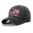 thumbnail image 4 of Helii 250 Years America 1776-2026 Baseball Cap – 250th Anniversary Patriotic Hat for Men Women, Washed Cotton Cowboy Hybrid Cap, 4th of July Independence Day Cap Black,A, 4 of 4