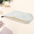 thumbnail image 2 of 1 Pc Bolsa de Maquillaje Floral Portátil para Mujeres, Ideal para Viajes, Vacaciones y Camping, Color Azul de Algodón, 2 of 3