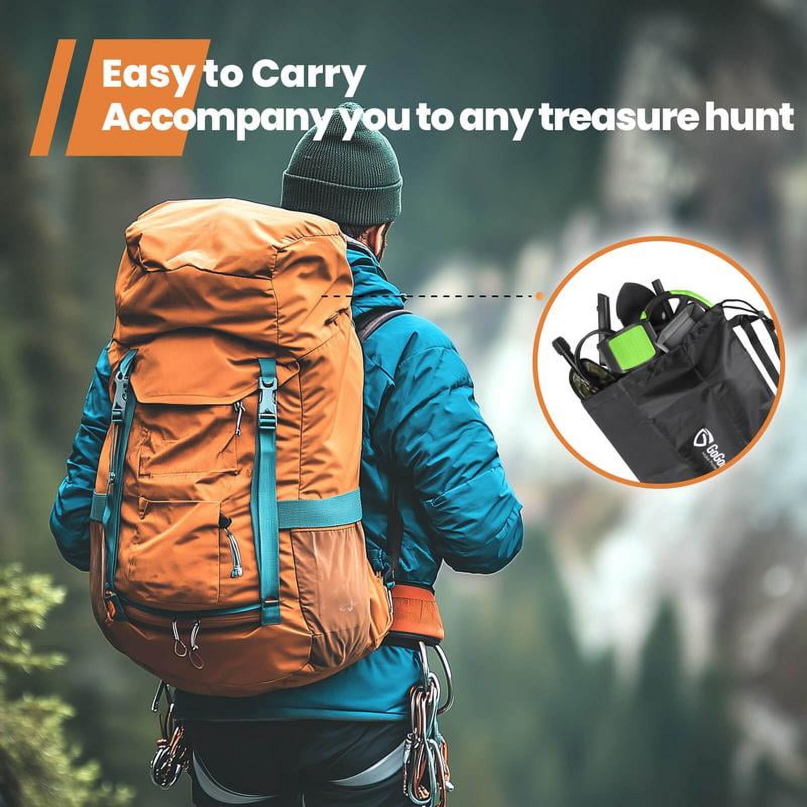 Longqi Waterproof Metal Detector for Adults & Kids, with High Accuracy Lightweight 8" Search Coil, All Metal & Disc Modes
