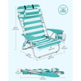 thumbnail image 4 of Silla de playa SONGMICS, mochila portátil de 150 kg de capacidad, color verde, 4 of 8