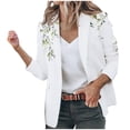 thumbnail image 2 of Aboser White Blazer for Women Business Casual Long Sleeve Jacket Blazers Lightweight Open Front Suit Jackets Work Office Jackets Blazer, 2 of 5