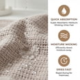thumbnail image 7 of REGALWOVEN 1 Pack Cotton Waffle Bath Towels, Soft & Absorbent, Quick Dry and Lightweight Shower Towel for Gym, Travel, Beach, Pool, Spa Grey 55" x 28", 7 of 7