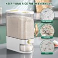 thumbnail image 2 of Dispensador de arroz Lenwi, 10 kg, grande, para almacenar alimentos secos, color blanco, 2 of 7
