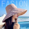 thumbnail image 4 of Chapeau de Soleil Papillon Réversible : Chapeau de Plage en Coton à Large Bord pour Femmes, 4 of 6