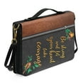 thumbnail image 2 of ZUXONGSY Hummingbird Print Bible Cover Case for Women Be Strong Faux Leather Bible Bag Stylish Bible Case with Detachable Strap & Carrying Handle Lightweight Bible Tote Bag, L, 2 of 7