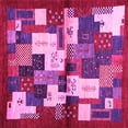 thumbnail image 1 of Ahgly Company Indoor Square Abstract Pink Contemporary Area Rugs, 8' Square, 1 of 4