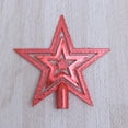 thumbnail image 2 of FRCOLOR 20cm Christmas Tree Star Topper Happy Holiday Decoration (Red), 2 of 10