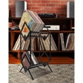 thumbnail image 4 of Vinyl Record Rack  2 Tier Vinyl Record Holder -Home  Organizer Fits 200 Albums/LPs - Vinyl Record Storage  R RUIMEI Metal Vinyl Record Dispaly Stand for Men Women Gift, 4 of 6
