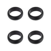 Solutions Adult Men's 4 Piece Black Silicone Ring Set, Size 9/10 - No Stone