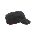 thumbnail image 3 of Distressed Washed Cadet Army Cap- Black, 3 of 4
