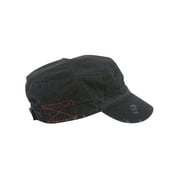 Distressed Washed Cadet Army Cap- Black