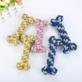 thumbnail image 4 of Walbest Dogs Molar Bone Chewing Toy Hand Woven Teeth Cleaning Cotton Rope for Small Dogs Puppy, 4 of 7