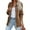 Brown, variant on Langwyqu Spring Fall Women Turn-Down Collar Casual Jacket Zipper Coat With Pocket