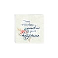 thumbnail image 1 of Plant Happiness Pink Green Floral 10 x 10 Wood Tabletop Sign Plaque, 1 of 4