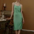 thumbnail image 2 of Sngxgn Women's Cotton Sleeveless Short Knee Length Nightgown(Green,S), 2 of 7