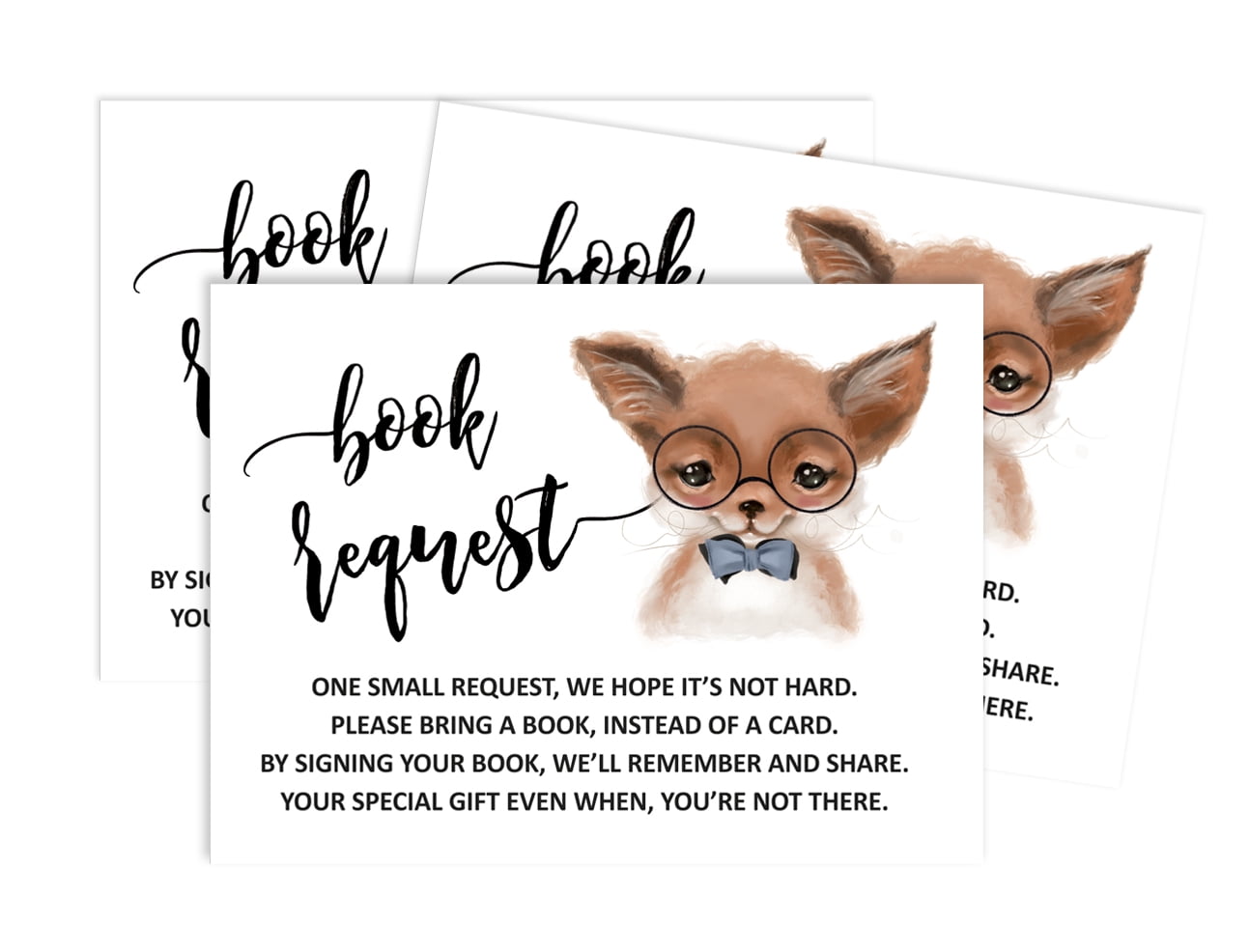 Inkdotpot 30Fox Jungle Animals Baby Shower Book Request Cards Bring A Book Instead Of A Card Baby Shower Invitations Inserts Games