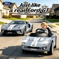 thumbnail image 4 of Xuanlur 12V Licensed Ford GT Kids Ride on Toy, 12V Battery Powered Electric Car w/Remote Control, 4-Wheel Suspension, 3 Speed, Battery Display, LED Lights, Ride on Car for Toddler 1-5 Years, Grey, 4 of 7
