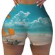 thumbnail image 2 of Fotbe Shopping Cart On Tropical Beach Shorts Sin Costuras – Shorts Deportivos de Cintura Alta para Mujer, Elásticos para Gimnasio, Yoga, Running o Ciclismo-Small, 2 of 8
