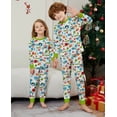 thumbnail image 2 of Pijamas familiares a juego de Navidad 2025, pijamas de dibujos animados de muñeco de nieve alegre, conjunto de ropa para niños adultos, mono de bebé + ropa para perros, 2 of 5