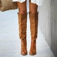 thumbnail image 4 of Slouchy Knee High Boots Suede Pointed Toe Chunky Heel Women Tall Fall, 4 of 8