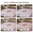 thumbnail image 7 of ODIKA 3'x5' Oushak Floral Lattice With Distressed Medallion And Vintage Boho Accents Washable Accent Rug None for Bedside, Nursery Room, Pet Friendly & Non-Shedding, 7 of 7