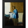 thumbnail image 2 of Vermeer, Johannes 12x14 Black Modern Framed Museum Art Print Titled - Woman Reading a Letter, 2 of 5