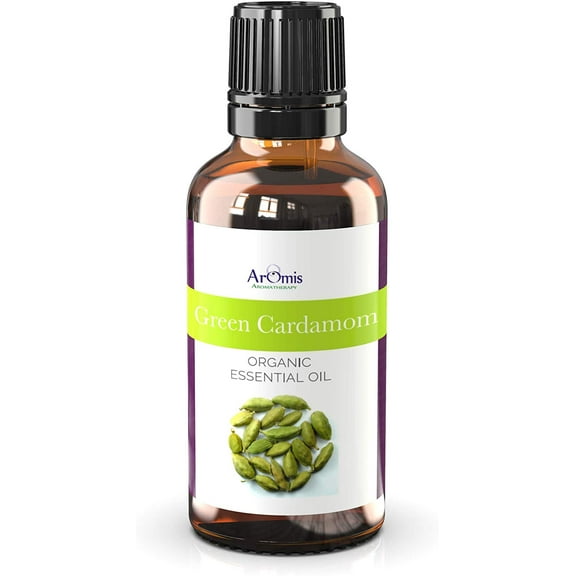 ArOmis Green Cardamom Essential Oil - USDA Certified Organic - 100% Pure Therapeutic Grade 30ml (1 fl oz) Undiluted, Oils Perfect for Aromatherapy