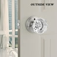 thumbnail image 5 of Knobelite Hardware (1 Pack) Diamond Crystal Door Knobs, Keyless Knobs Privacy Function for Bed and Bath Doors, Classic Round Glass Door Lock Satin Nickel,Perfect for Replacing Broken Antique Lock, 5 of 7
