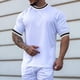 thumbnail image 2 of Camiseta de manga corta blanca de moda para gimnasio y fitness, camiseta de cuello redondo de verano para hombre XL, 2 of 5