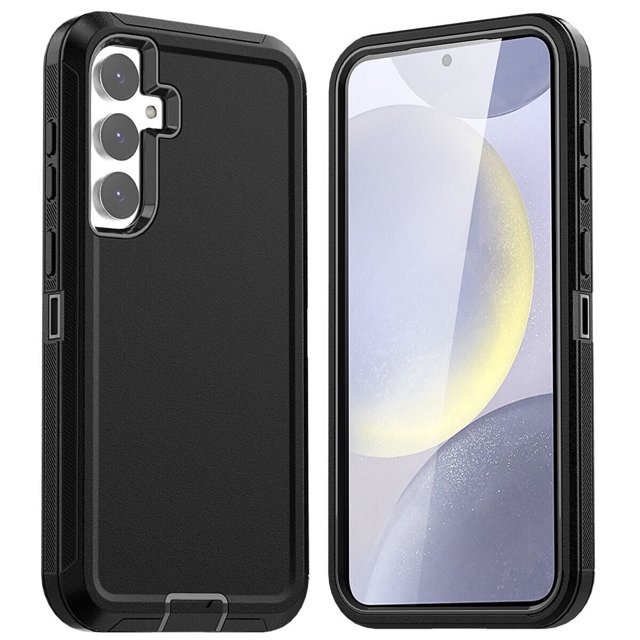Feishelll For Samsung Galaxy S24 Ultra Case Heavy Duty Rugged Shockproof Protective Phone Cover ,Black