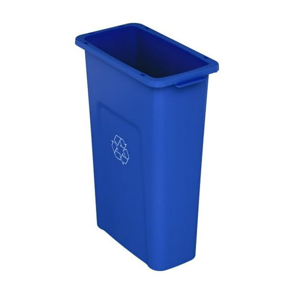 Sturdy Essentials Waste Wise 23 Gallon Blue Recycling HDPE Trash Can Compatible with all Waste Wise Lids and Signs - (23 Gallon, Single)
