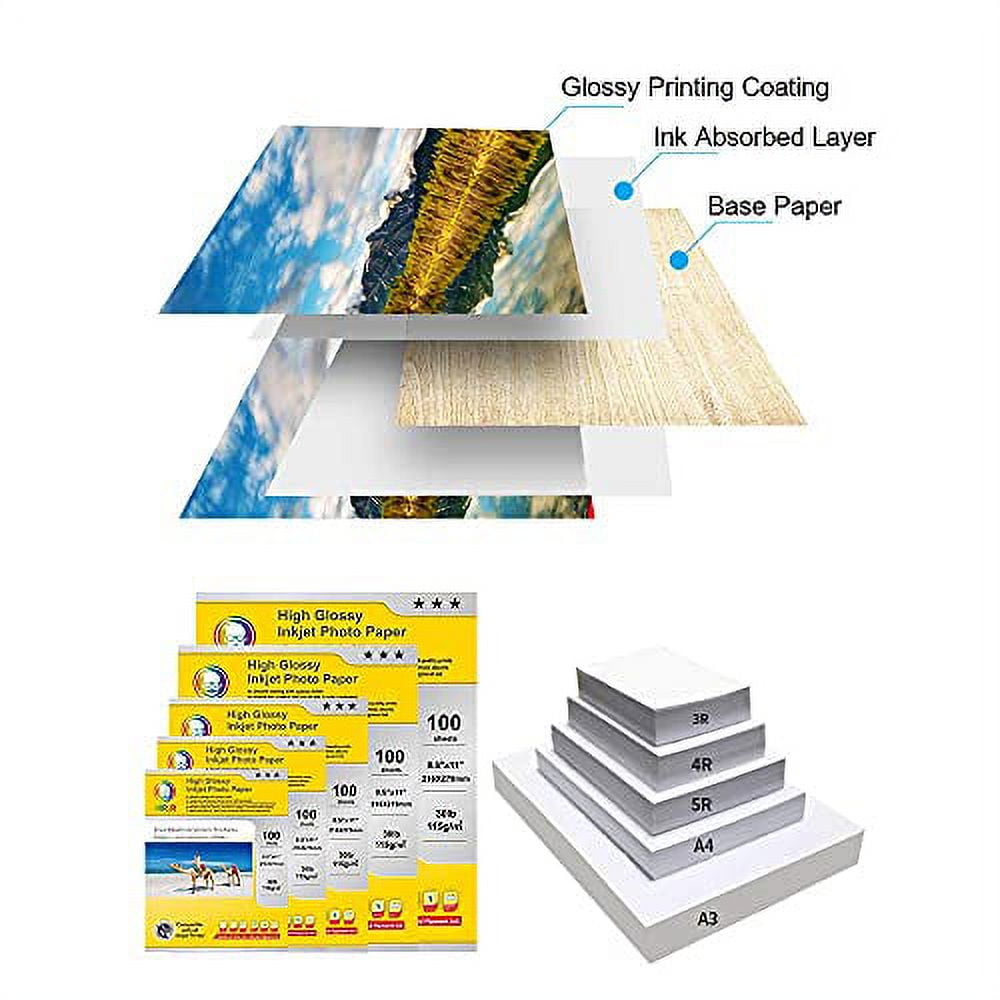 rumaページ MR.R High Quality Inkjet Printer Paper, Single Side Glossy