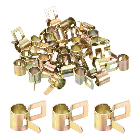 Uxcell ID 5.7mm 7/32inch Fuel Line Hose Clips, Pipe Clamps,Spring Hose Clamp,Low Pressure Air Clamp,Pack of 30