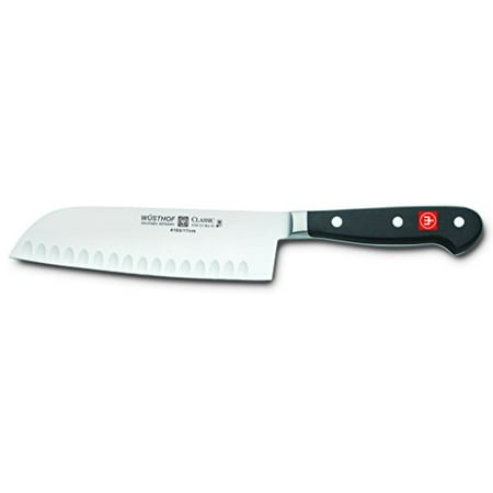 - Wusthof 4183-7 Wusthof Classic 7-Inch Santoku Knife, Hollow Edge