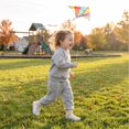 thumbnail image 6 of Toddler Boys Girls Sweatsuit 2 Piece Outfits Long Sleeve Crew Neck Sweatshirt and Sweatpants Fall Athletic Set for Girls,Gray,100, 6 of 7