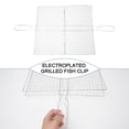 thumbnail image 4 of Feimier Copper-Plated Stainless Steel BBQ Fish Grilling Basket, 7.7\"x13.6\" Grill Net for Meat and Vegetables, 360° Rotation, Outdoor Cooking Accessory for Camping, 4 of 11