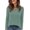 a01Green, variant on Ribbed Knit Long Sleeve Tops for Women Cut Out Ring Linked Keyhole Neck Slim Soft Fit Sweaters Lightweight Stretch Trendy Fall Clothes Black S