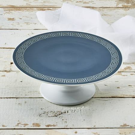 Mythology Pattern Round Porcelain 11.5-Inch Cake Stand  Blue